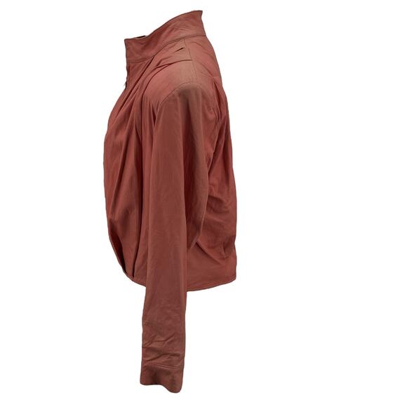 Remy Pleated Leather Jacket Womens SZ S Pink Retro Vintage Barbiecore 80s VTG - Picture 5 of 12